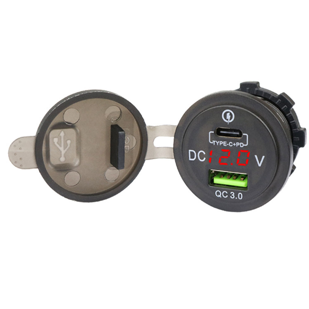 Car Accessories Qc - Gniazdo LED QC 3.0 z woltomierzem,