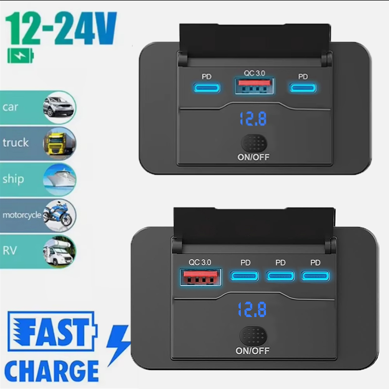 Car Accessories Qc - Ładowarka samochodowa USB z trzema portami