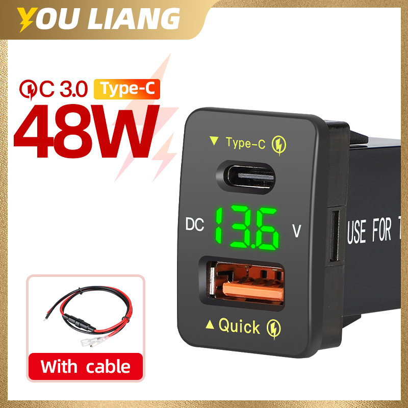Car Accessories Qc - QC3.0 48W Port USB C PD