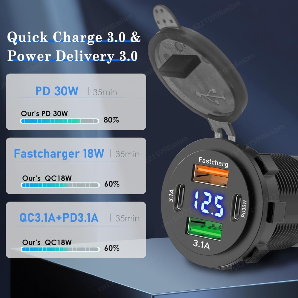 Gniazdo USB-C 12V QC3.0 PD Typ – Car Accessories Qc recenzja i cena