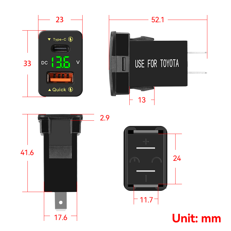 QC3.0 48W Port USB C PD 12V/24 – Car Accessories Qc recenzja i cena