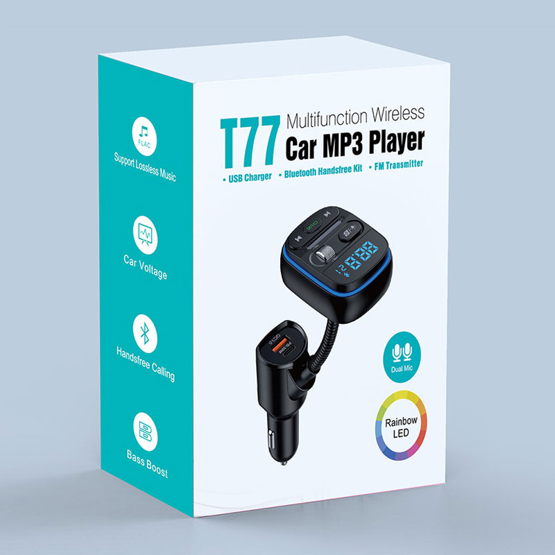 T77 Bluetooth 5.0 Nadajnik FM  – Car Accessories Qc recenzja i cena
